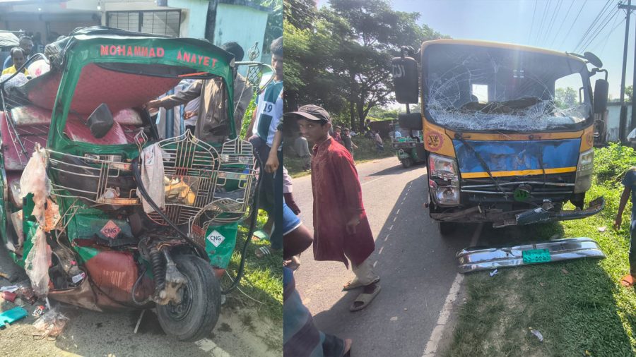 টেকনাফে সিএনজি অটোরিকশা-মিনিট্রাকের মুখোমুখি সংঘর্ষ, নিহত ২