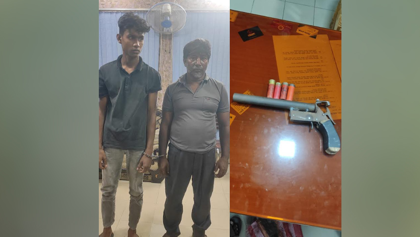 দিনাজপুরে চেকপোস্টে ওয়ান শ্যুটার ও গুলিসহ আটক ২